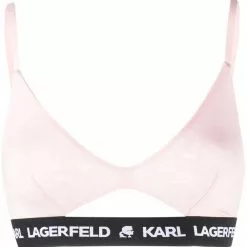 Karl Lagerfeld peephole logo band bra