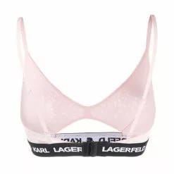 Karl Lagerfeld peephole logo band bra