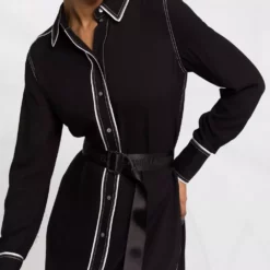 Karl Lagerfeld contrast-tape shirt dress