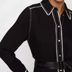 Karl Lagerfeld contrast-tape shirt dress