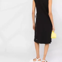 Karl Lagerfeld contrast-piping wrap dress