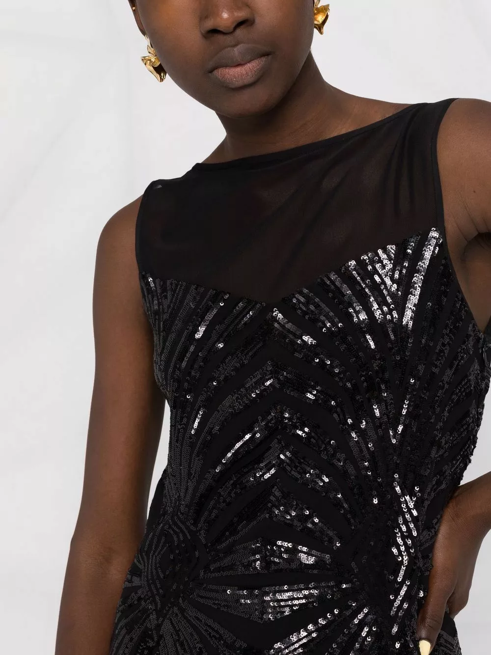 Karl Lagerfeld sequin-embellished flared dress