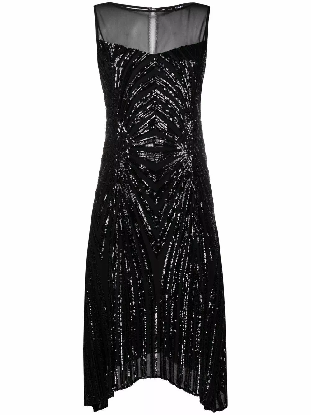 Karl Lagerfeld sequin-embellished flared dress
