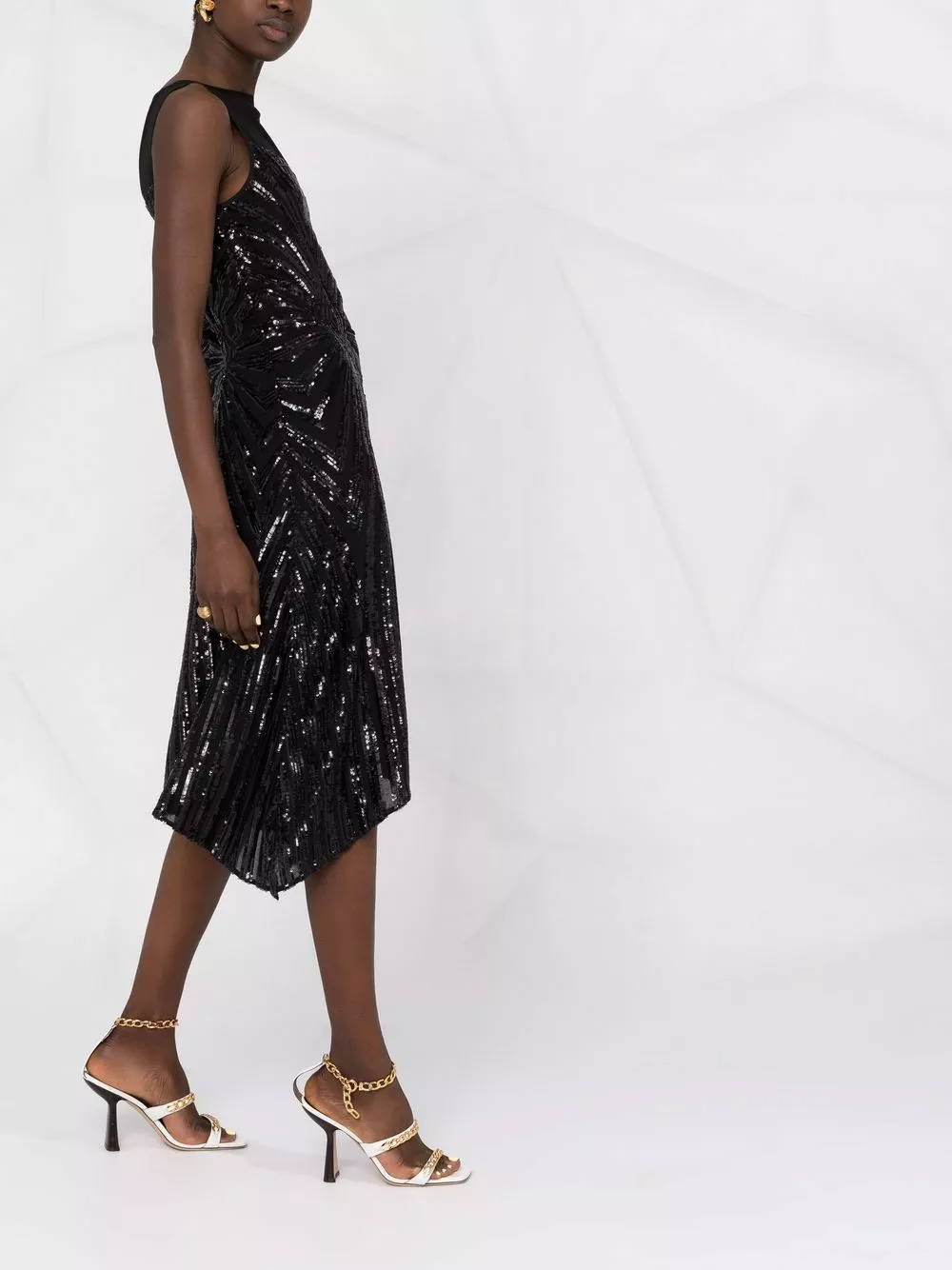 Karl Lagerfeld sequin-embellished flared dress