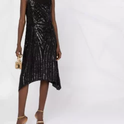 Karl Lagerfeld sequin-embellished flared dress