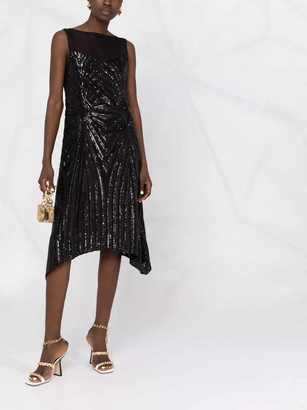 Karl Lagerfeld sequin-embellished flared dress