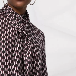 Karl Lagerfeld Kl monogram-print silk dress