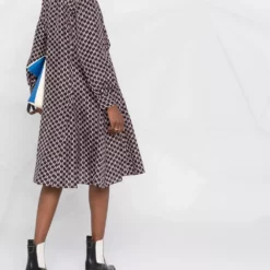 Karl Lagerfeld Kl monogram-print silk dress