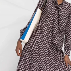 Karl Lagerfeld Kl monogram-print silk dress