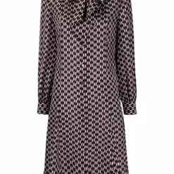 Karl Lagerfeld Kl monogram-print silk dress