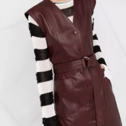 Karl Lagerfeld sleeveless leather dress