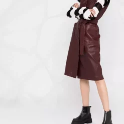 Karl Lagerfeld sleeveless leather dress