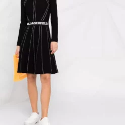 Karl Lagerfeld stitched knitted dress