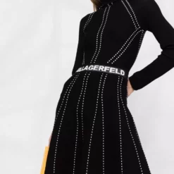 Karl Lagerfeld stitched knitted dress