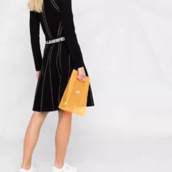 Karl Lagerfeld stitched knitted dress