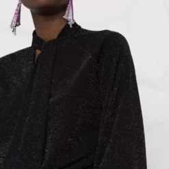 Karl Lagerfeld scarf-neck lurex jumpsuit