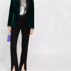 Karl Lagerfeld single-breasted velvet blazer