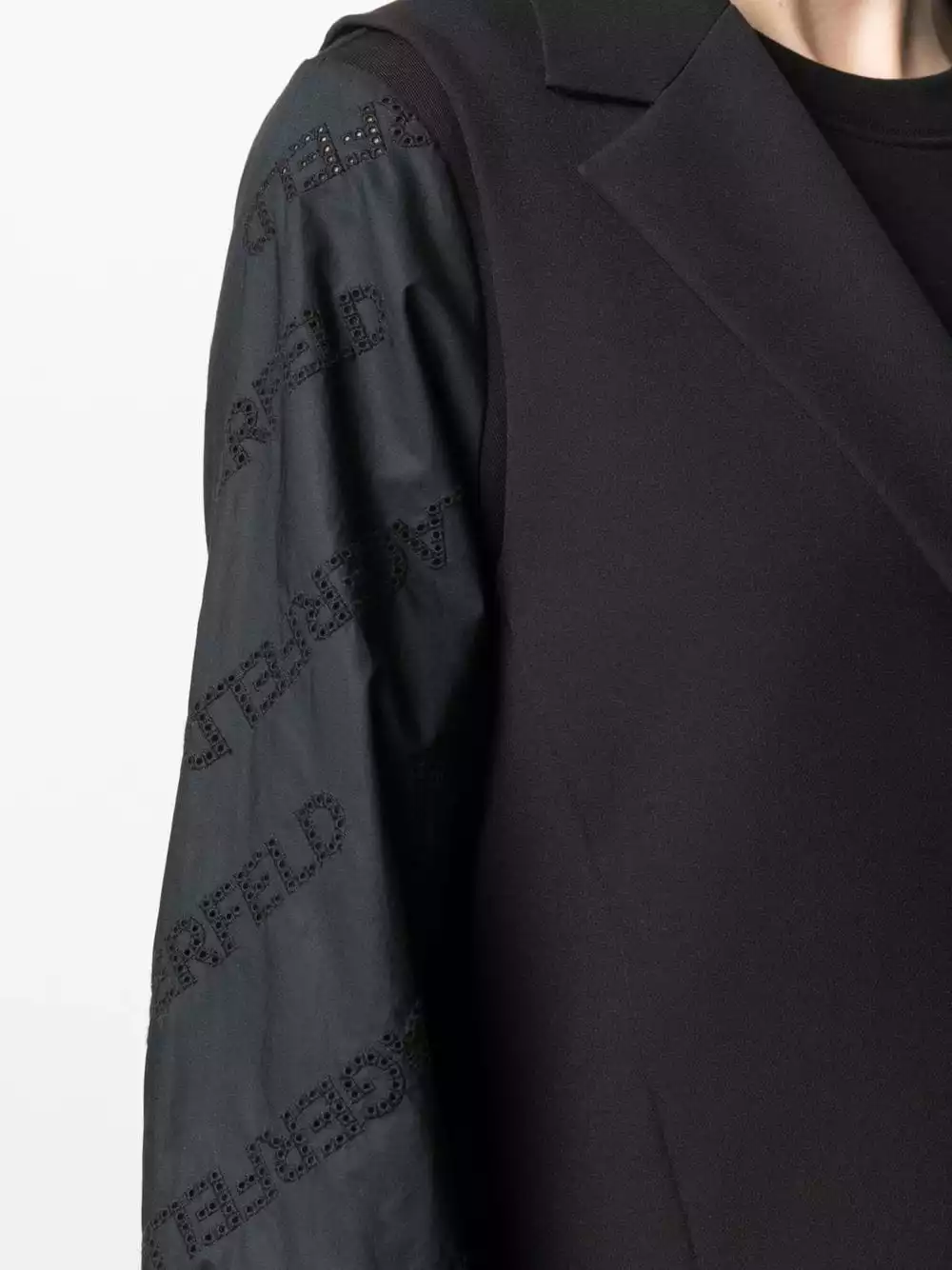 Karl Lagerfeld pleated back gilet