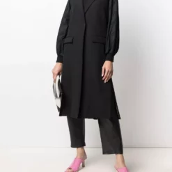 Karl Lagerfeld pleated back gilet