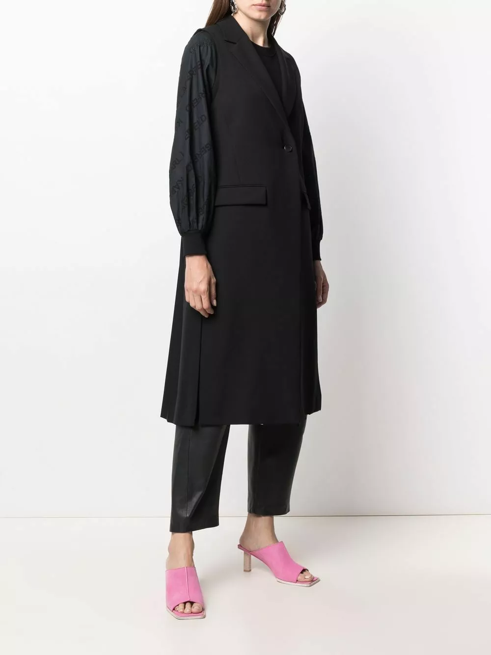 Karl Lagerfeld pleated back gilet