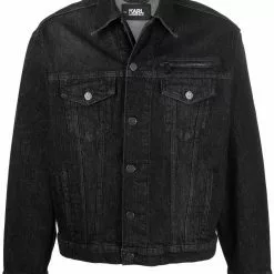 Karl Lagerfeld logo-print denim jacket