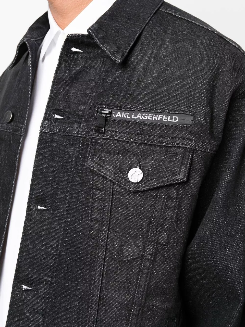 Karl Lagerfeld logo-print denim jacket