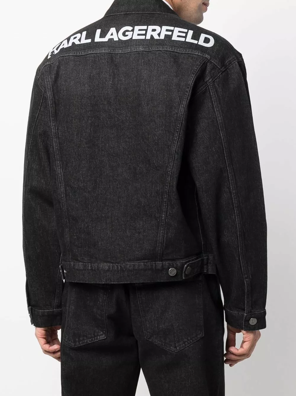 Karl Lagerfeld logo-print denim jacket