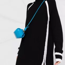 Karl Lagerfeld two-tone knitted dress