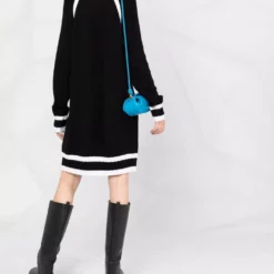 Karl Lagerfeld two-tone knitted dress