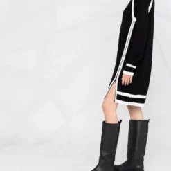 Karl Lagerfeld two-tone knitted dress