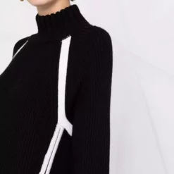 Karl Lagerfeld two-tone knitted dress