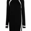 Karl Lagerfeld two-tone knitted dress