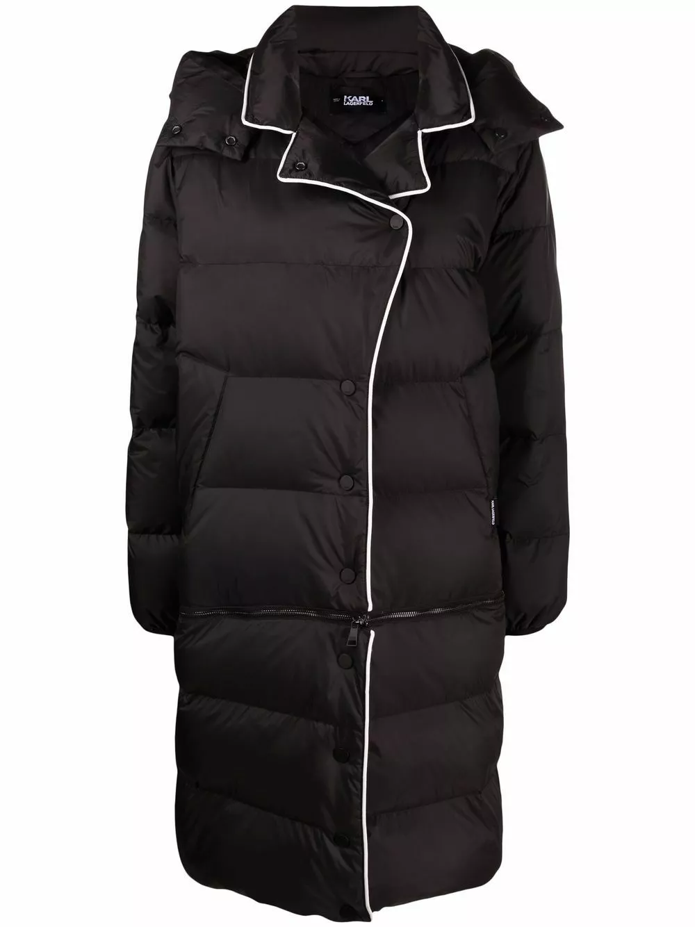 Karl Lagerfeld Transformer hooded down coat