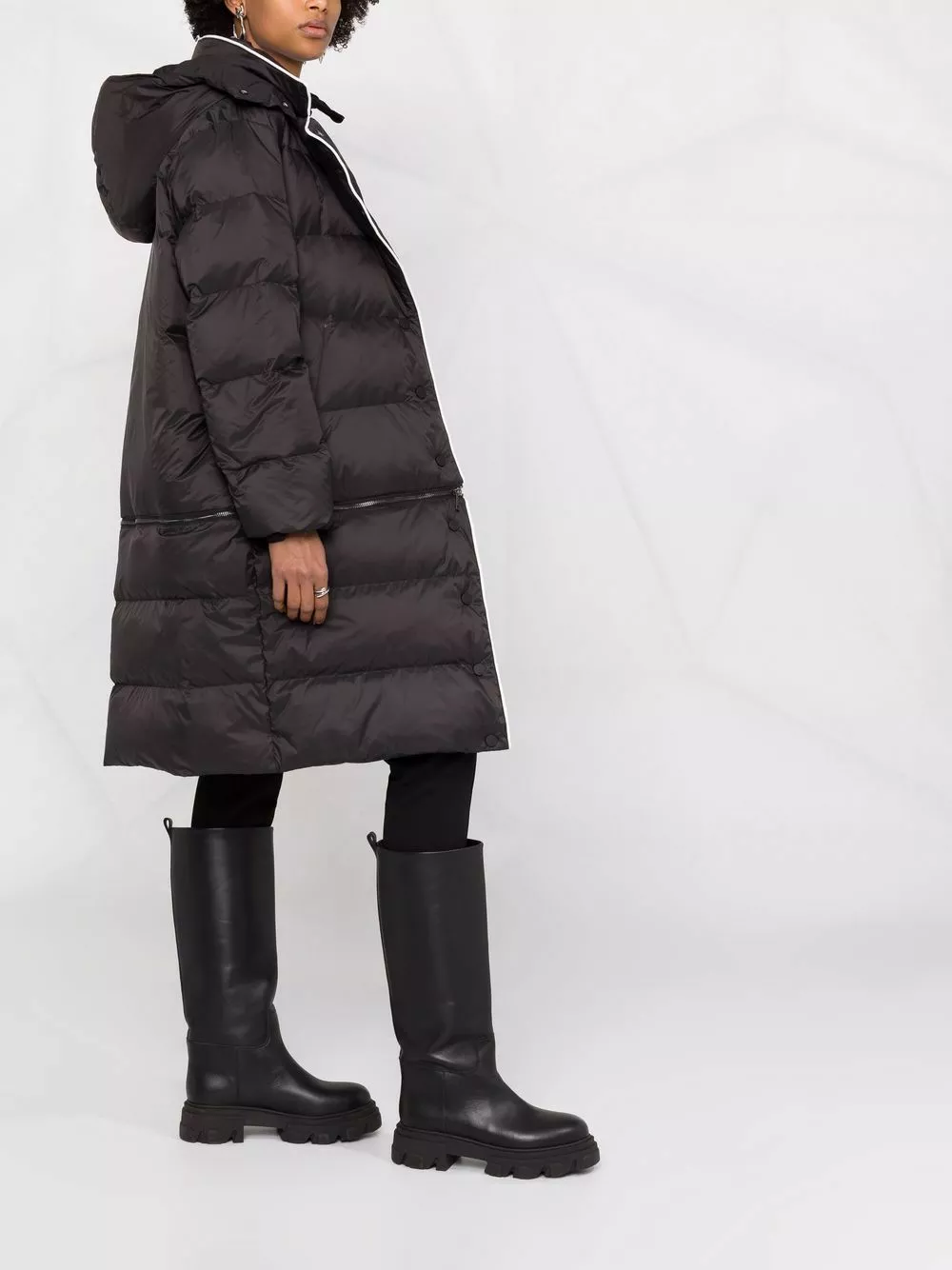 Karl Lagerfeld Transformer hooded down coat