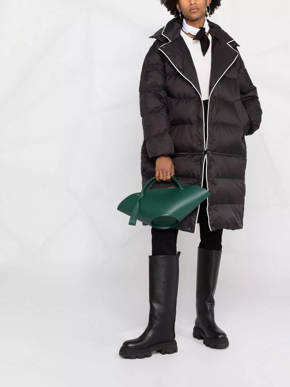 Karl Lagerfeld Transformer hooded down coat