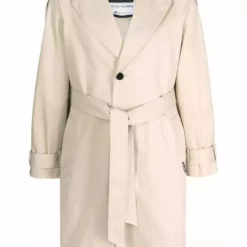 Karl Lagerfeld logo-tape trench coat
