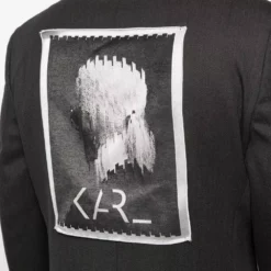 Karl Lagerfeld rear logo-print coat