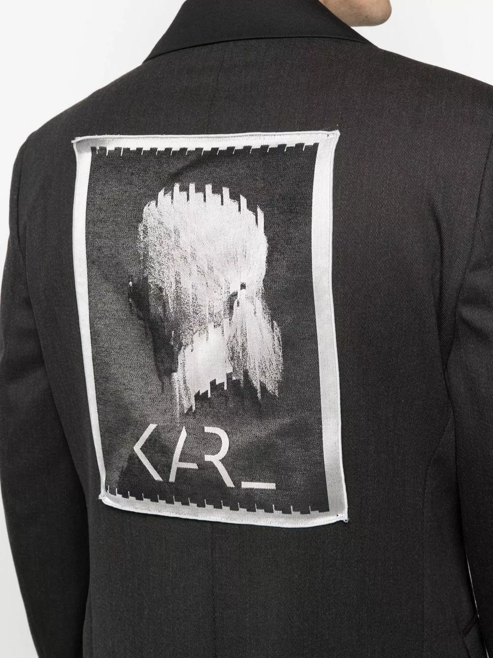 Karl Lagerfeld rear logo-print coat