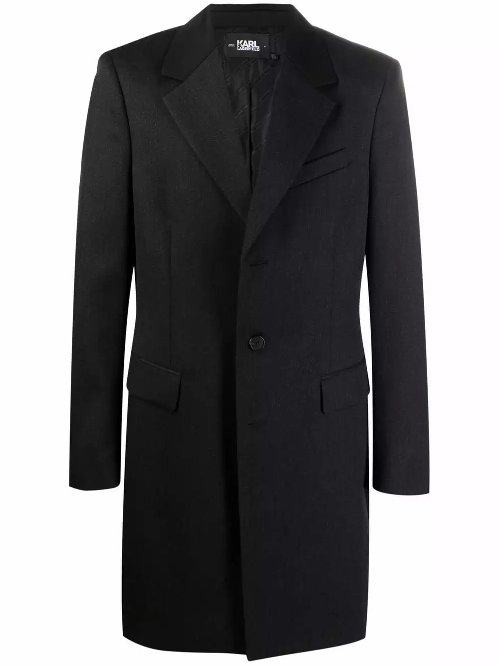 Karl Lagerfeld rear logo-print coat