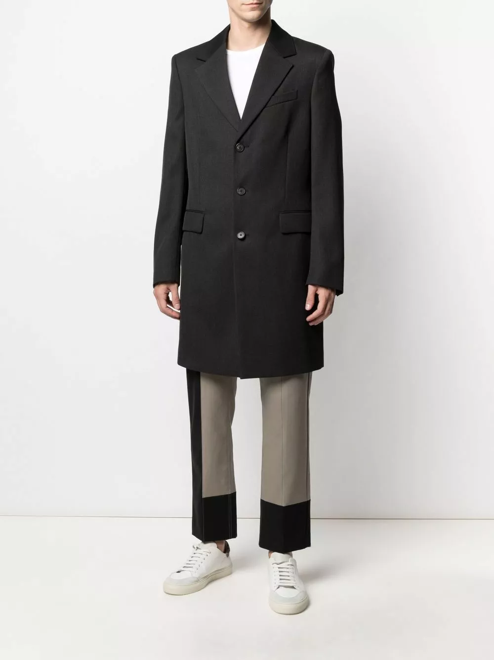 Karl Lagerfeld rear logo-print coat