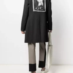 Karl Lagerfeld rear logo-print coat