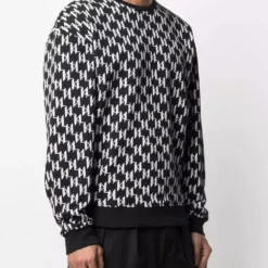 Karl Lagerfeld monogram-print rib-trimmed sweatshirt
