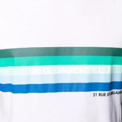 Karl Lagerfeld stripe-print logo T-shirt