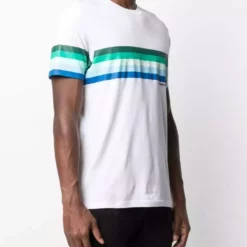 Karl Lagerfeld stripe-print logo T-shirt