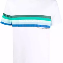 Karl Lagerfeld stripe-print logo T-shirt