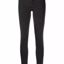 Karl Lagerfeld mid-rise Kl monogram skinny jeans