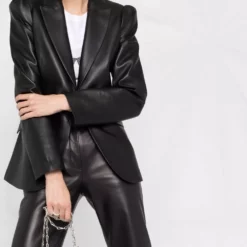 Karl Lagerfeld cropped leather trousers
