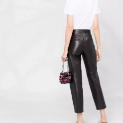 Karl Lagerfeld cropped leather trousers