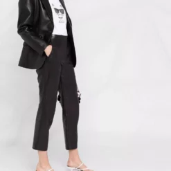 Karl Lagerfeld cropped leather trousers