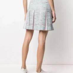 Karl Lagerfeld pleated tweed skirt